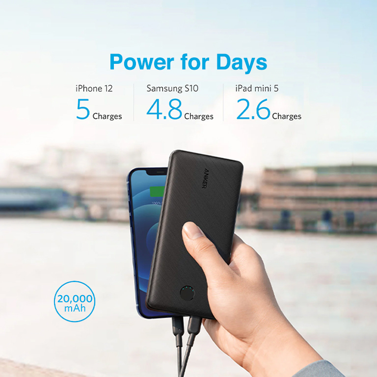 پاور بانک انکر PowerCore Essential PD A1287 ظرفیت 20000 میلی آمپر